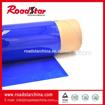Azul reflejo rollos de láminas de PVC